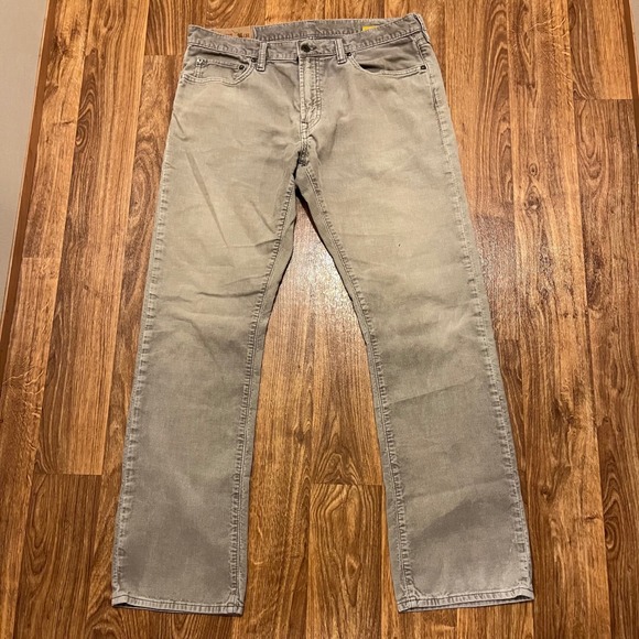 GAP 1969 Corduroy Pants Men 34x32 Tan Low Rise Straight‎ Fit - Picture 2 of 7